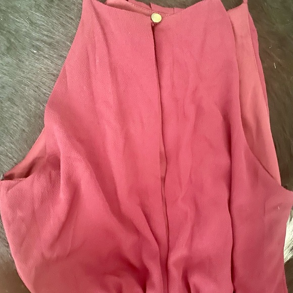 Elegant Burgundy Jumpsuit - Picture 6 of 6